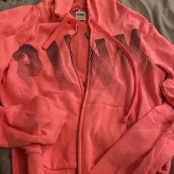 PINK zip up hoodie!! - Picture 3 of 3